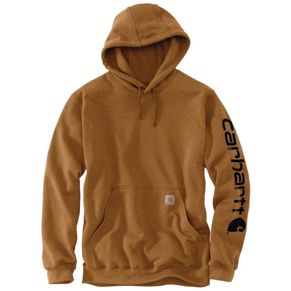 Carhartt Men's Midweight Signature Sleeve Hooded Sweatshirt